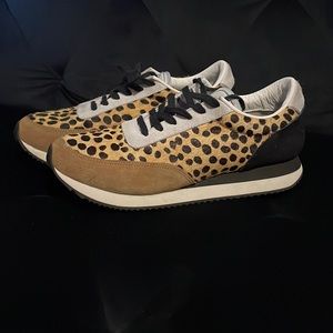 Loeffler Randall SZ 8 Leopard Ponyhair Sneakers